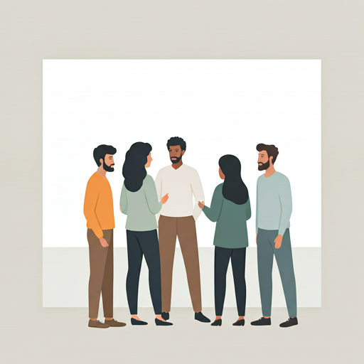 Diverse group of people in discussion
